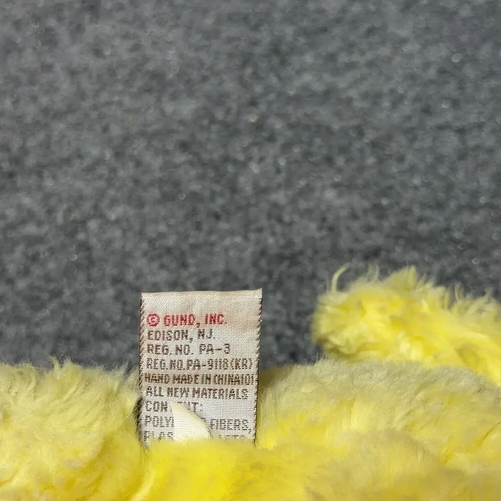 Vintage Gund Yellow Flower Duck Duckling Plush Stuffed Animal Soft Cuddly 12”